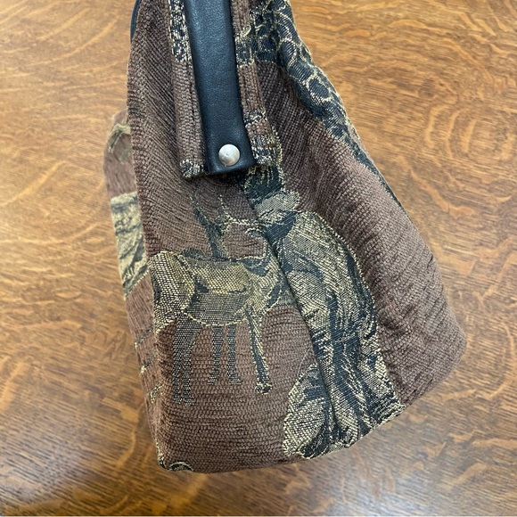 RAVIANI GARLAND WEEKENDER TAPESTRY SAFARI ANIMAL CARPET SHOULDER BAG PURSE - Picture 7 of 15